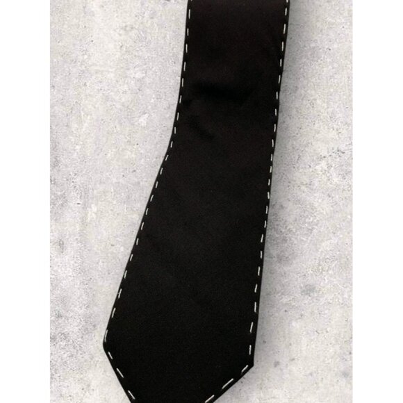 GIORGIO SANTI Wool Tie ITALY XL Solid Brown Sewn Edge W:3.7" EUC - Picture 5 of 6